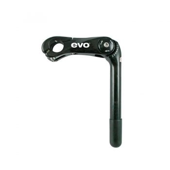 Evo - Potence ajustable à plongeur, 22.2mm, Pour guidons 25.4mm, Noir, 100mm