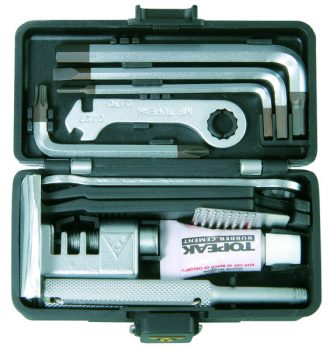 TOPEAK - ENSEMBLE D'OUTILS SURVIVAL GEAR BOX AVEC COLLIER DE MONTAGE