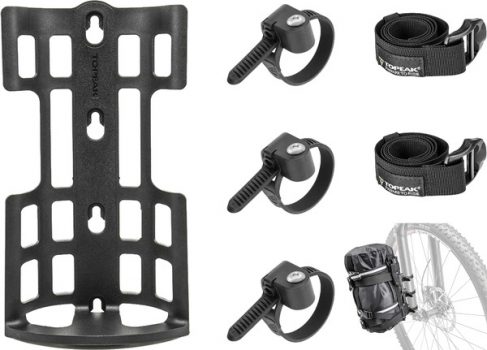 TOPEAK - SUPPORT VERSACAGE AVEC 3 SUPPORTS VERSAMOUNT ET 2 COURROIES À BOUCLE