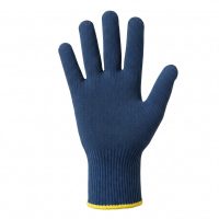 Gants bleu en tricot bleu knit gloves