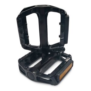 Damco - Pédales en ALLIAGE NOIR AVEC REFLECTEUR (9/16") pedals