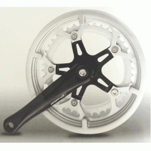 Prowheel - Pédalier DOUBLE ALU ARGENT