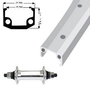Damco - Roue Avant 27po alliage Simple parois écrou Front wheel
