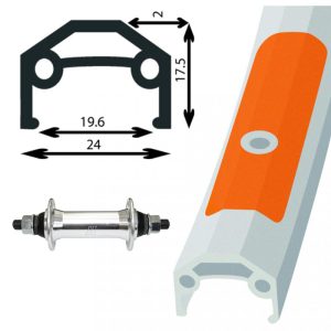 Spécifications de Damco - Roue avant 27x1 1/4 Double Paroi Argent ALLIAGE ÉCROU