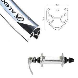 Alexrims - Roue Avant R-450 ARGENT Déclencheur