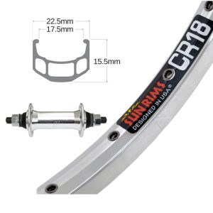 Sun Rims - Roue avant CR18 27x1 1 /4 Argent alliage écrou