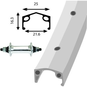 Damco - Roue Avant 26po Alliage Simple parois érou