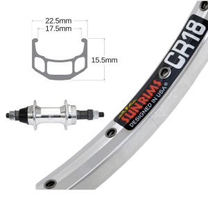 Sun Rims - Roue arrière 27x1-1/4 CR18 argent Alliage Roue libre écrou