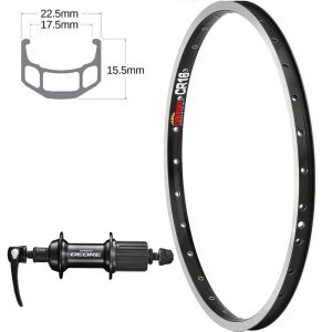 Spécification de Sunrims - Roue ARRIÈRE cr-18 700c / Moyeu DEORE CASSETTE 8-9-10 ,QR :