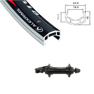 Alexrims - Roue avant 700c DM-18 noir déclencheur
