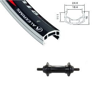 Alexrims - Roue AVANT 700c DM-18 / Moyeu ALLIAGE ÉCROU