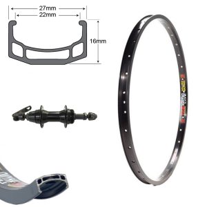 Sun Rims - RHYNO LITE 26 arrière roue libre noire