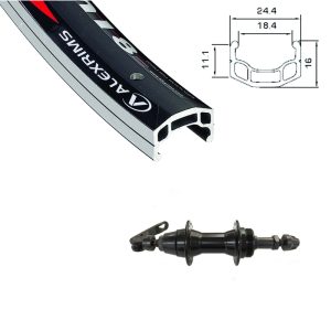 Alexrims - Roue ARRIÈRE DM-18 700c/ Moyeu ALLIAGE,ROUE-LIBRE, QR