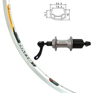 Spécifications de Alexrims - Roue ARRIÈRE 700c DM-18 /Moyeu ALIVIO CASS.QR (8-9-10 VIT.) :