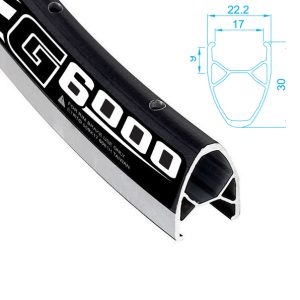 Alexrims - G6000 noir 700 arrière cassette QR