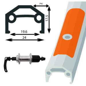 Damco - Roue ARRIÈRE 700c / Moyeu CASSETTE QR (8-9-10VIT.)