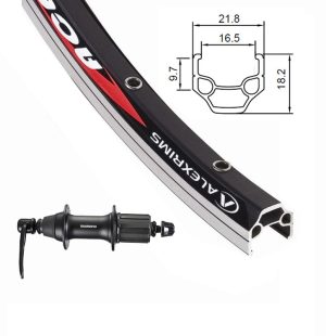 Alexrims - ACE-18 700c Noir ARRIÈRE Cassette QR