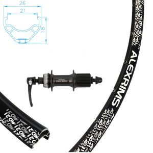 Alexrims - Roue Arrière MD21 29po Cassette 8-9-10 Disque Center Lock Back wheel