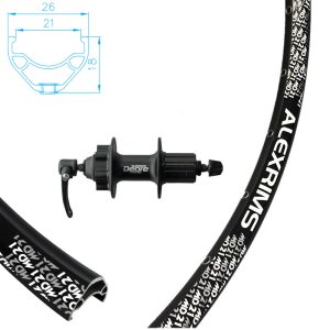 Alexrims - Roue Arrière MD21 29po Cassette 8-9-10 Disque 6 Boulons Back wheel