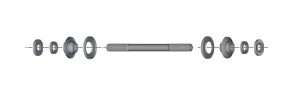 SHIMANO - COMPLETE HUB AXLE FOR QR